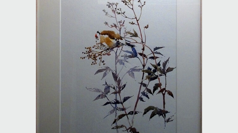 Goldfinch Feeding -Darren Woodhead - Tweed Art