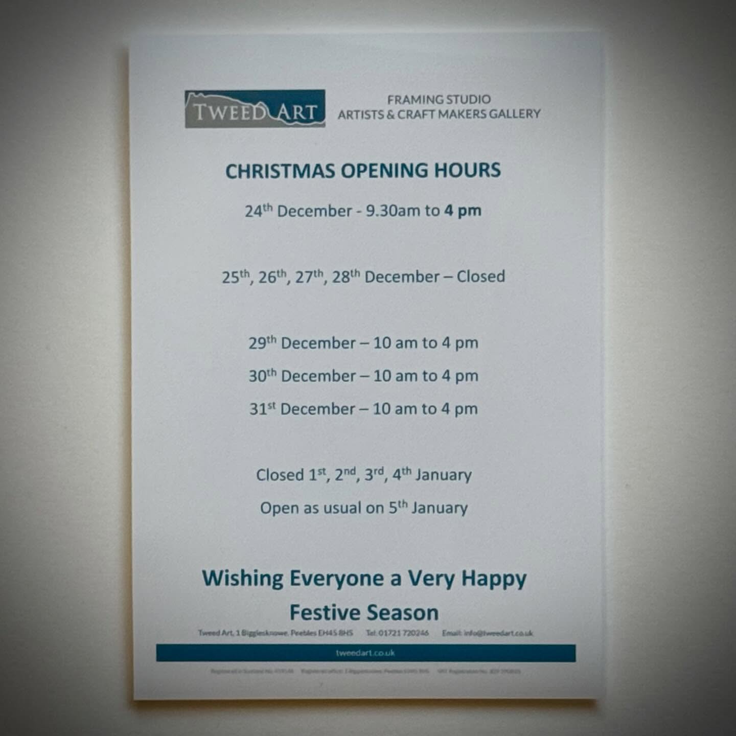 Wishing everybody a Very Happy Christmas and New Year and thank you for your continued support