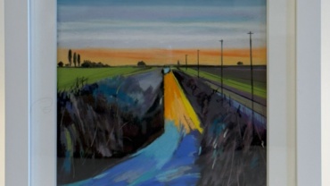 Tweed-Art-Artist-orininal-Pastel-Mary-Goulden-Track