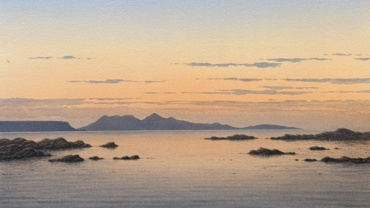 Tweed-Art-Artist-watercolour-ken-ferguson-Rum-and-Eigg