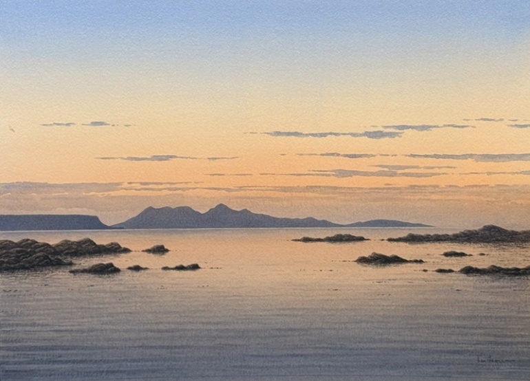 Tweed-Art-Artist-watercolour-ken-ferguson-Rum-and-Eigg